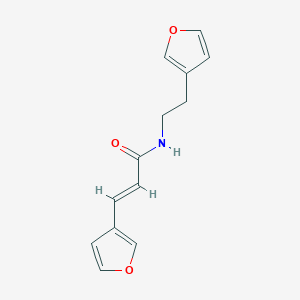molecular formula C13H13NO3 B2958556 (E)-3-(furan-3-yl)-N-(2-(furan-3-yl)ethyl)acrylamide CAS No. 1798402-53-5