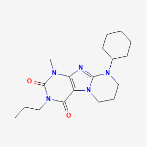 9-cyclohexyl-1-methyl-3-propyl-7,8-dihydro-6H-purino[7,8-a]pyrimidine-2,4-dione