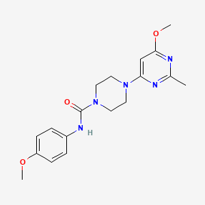 molecular formula C18H23N5O3 B2958558 4-(6-methoxy-2-methylpyrimidin-4-yl)-N-(4-methoxyphenyl)piperazine-1-carboxamide CAS No. 946372-41-4