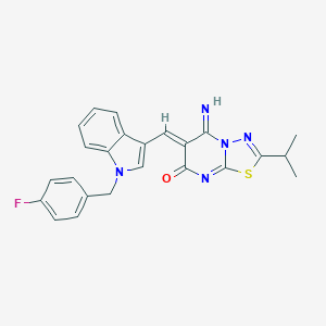 6-{[1-(4-fluorobenzyl)-1H-indol-3-yl]methylene}-5-imino-2-isopropyl-5,6-dihydro-7H-[1,3,4]thiadiazolo[3,2-a]pyrimidin-7-one