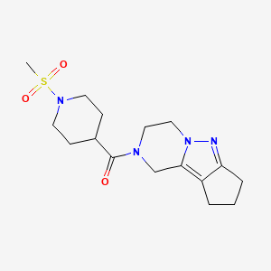 (1-(methylsulfonyl)piperidin-4-yl)(3,4,8,9-tetrahydro-1H-cyclopenta[3,4]pyrazolo[1,5-a]pyrazin-2(7H)-yl)methanone