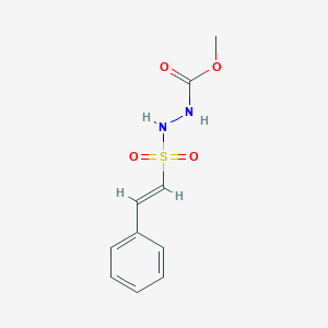molecular formula C10H12N2O4S B2958577 methyl N-[[(E)-2-phenylethenyl]sulfonylamino]carbamate CAS No. 1390775-04-8