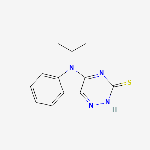 molecular formula C12H12N4S B2958578 5-Isopropyl-5H-[1,2,4]triazino[5,6-b]indole-3-thiol CAS No. 309283-88-3