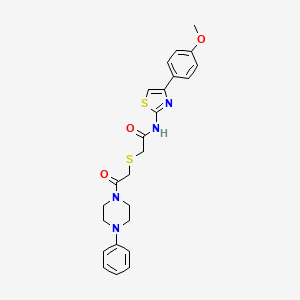 N-(4-(4-methoxyphenyl)thiazol-2-yl)-2-((2-oxo-2-(4-phenylpiperazin-1-yl)ethyl)thio)acetamide