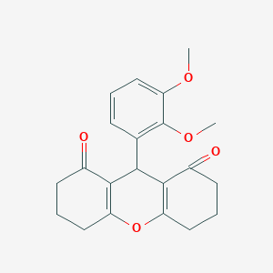 molecular formula C21H22O5 B2958586 9-(2,3-二甲氧基苯基)-3,4,5,6,7,9-六氢-2H-呫吨-1,8-二酮 CAS No. 313984-47-3