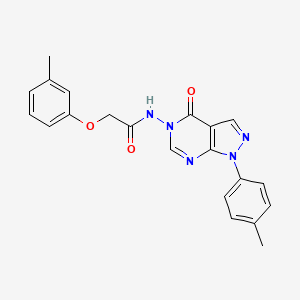 molecular formula C21H19N5O3 B2958587 N-(4-oxo-1-(p-tolyl)-1H-pyrazolo[3,4-d]pyrimidin-5(4H)-yl)-2-(m-tolyloxy)acetamide CAS No. 899966-76-8