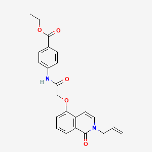 molecular formula C23H22N2O5 B2958591 Ethyl 4-[[2-(1-oxo-2-prop-2-enylisoquinolin-5-yl)oxyacetyl]amino]benzoate CAS No. 898457-28-8