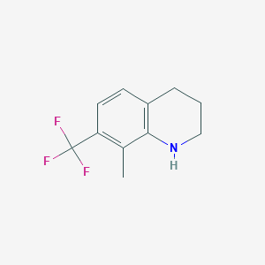 molecular formula C11H12F3N B2958598 8-Methyl-7-(trifluoromethyl)-1,2,3,4-tetrahydroquinoline CAS No. 1388037-17-9