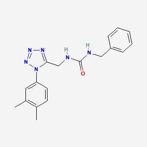 molecular formula C18H20N6O B2958614 1-benzyl-3-((1-(3,4-dimethylphenyl)-1H-tetrazol-5-yl)methyl)urea CAS No. 942000-47-7