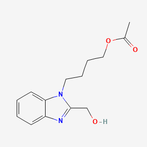 molecular formula C14H18N2O3 B2958616 4-(2-(Hydroxymethyl)-1H-benzo[d]imidazol-1-yl)butyl acetate CAS No. 380604-83-1