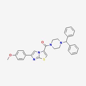 (4-Benzhydrylpiperazin-1-yl)(6-(4-methoxyphenyl)imidazo[2,1-b]thiazol-3-yl)methanone