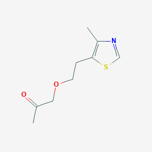 molecular formula C9H13NO2S B2958647 1-[2-(4-Methyl-5-thiazolyl)ethoxy]-2-propanone CAS No. 1250657-20-5