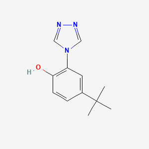 molecular formula C12H15N3O B2958658 4-tert-Butyl-2-[1,2,4]triazol-4-yl-phenol CAS No. 1269139-56-1