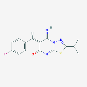 6-(4-fluorobenzylidene)-5-imino-2-isopropyl-5,6-dihydro-7H-[1,3,4]thiadiazolo[3,2-a]pyrimidin-7-one