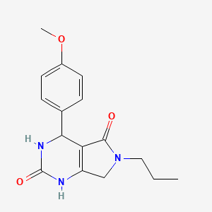 4-(4-methoxyphenyl)-6-propyl-3,4,6,7-tetrahydro-1H-pyrrolo[3,4-d]pyrimidine-2,5-dione