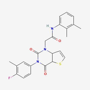 molecular formula C23H20FN3O3S B2958667 N-(2,3-dimethylphenyl)-2-[3-(4-fluoro-3-methylphenyl)-2,4-dioxo-1H,2H,3H,4H-thieno[3,2-d]pyrimidin-1-yl]acetamide CAS No. 1261009-68-0