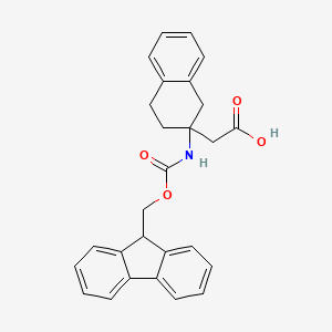 molecular formula C27H25NO4 B2958670 2-[2-(9H-芴-9-基甲氧羰基氨基)-3,4-二氢-1H-萘-2-基]乙酸 CAS No. 2138272-75-8