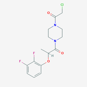 1-[4-(2-Chloroacetyl)piperazin-1-yl]-2-(2,3-difluorophenoxy)propan-1-one