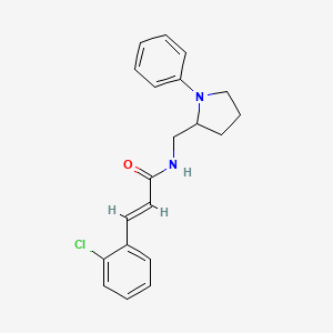 molecular formula C20H21ClN2O B2958688 (E)-3-(2-chlorophenyl)-N-((1-phenylpyrrolidin-2-yl)methyl)acrylamide CAS No. 1798411-89-8