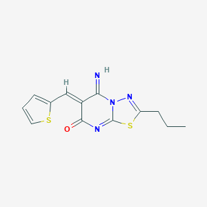 5-Imino-2-propyl-6-thiophen-2-ylmethylene-5,6-dihydro-[1,3,4]thiadiazolo[3,2-a]pyrimidin-7-one