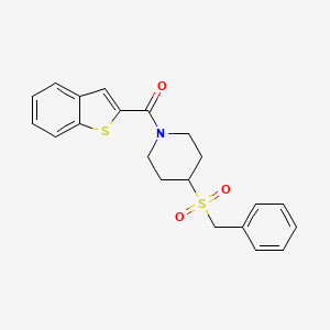 Benzo[b]thiophen-2-yl(4-(benzylsulfonyl)piperidin-1-yl)methanone