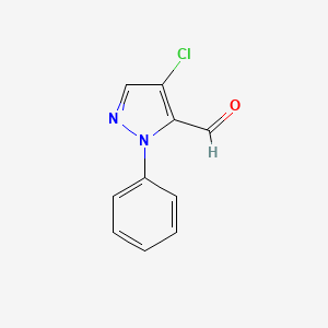 molecular formula C10H7ClN2O B2958697 4-Chloro-2-phenylpyrazole-3-carbaldehyde CAS No. 1781448-51-8