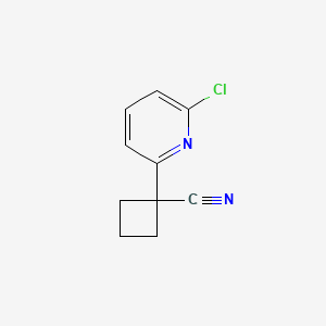 molecular formula C10H9ClN2 B2958698 1-(6-Chloropyridin-2-yl)cyclobutanecarbonitrile CAS No. 1190644-32-6