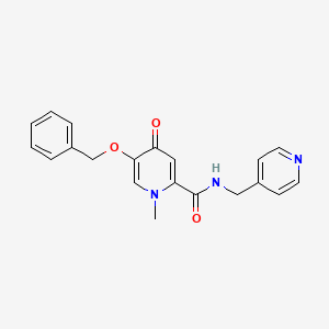 molecular formula C20H19N3O3 B2958711 5-(benzyloxy)-1-methyl-4-oxo-N-(pyridin-4-ylmethyl)-1,4-dihydropyridine-2-carboxamide CAS No. 1021222-52-5