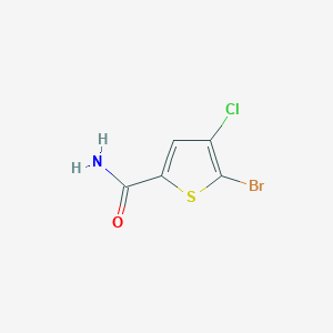 molecular formula C5H3BrClNOS B2958712 5-溴-4-氯噻吩-2-甲酰胺 CAS No. 2344686-05-9