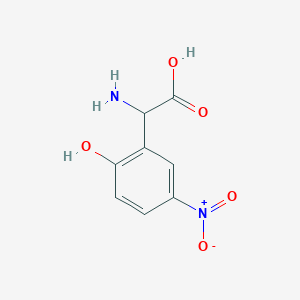 molecular formula C8H8N2O5 B2958716 2-Amino-2-(2-hydroxy-5-nitrophenyl)acetic acid CAS No. 1259974-80-5