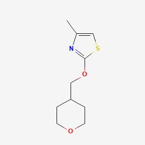 molecular formula C10H15NO2S B2958719 4-甲基-2-[(氧杂环丁基)甲氧基]-1,3-噻唑 CAS No. 2176126-05-7