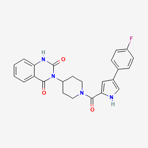 molecular formula C24H21FN4O3 B2958721 3-(1-(4-(4-fluorophenyl)-1H-pyrrole-2-carbonyl)piperidin-4-yl)quinazoline-2,4(1H,3H)-dione CAS No. 2034600-31-0