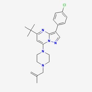 molecular formula C24H30ClN5 B2958729 5-(Tert-butyl)-3-(4-chlorophenyl)-7-(4-(2-methylallyl)piperazin-1-yl)pyrazolo[1,5-a]pyrimidine CAS No. 899403-64-6