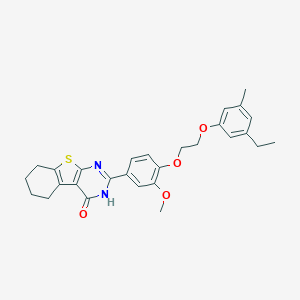 2-{4-[2-(3-ethyl-5-methylphenoxy)ethoxy]-3-methoxyphenyl}-5,6,7,8-tetrahydro[1]benzothieno[2,3-d]pyrimidin-4(3H)-one