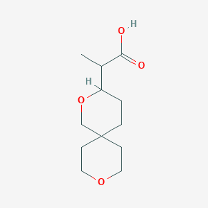 molecular formula C12H20O4 B2958741 2-(2,9-Dioxaspiro[5.5]undecan-3-yl)propanoic acid CAS No. 2248311-08-0