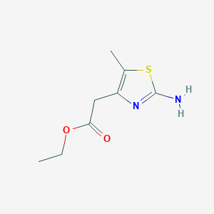 molecular formula C8H12N2O2S B2958749 Ethyl 2-(2-amino-5-methyl-1,3-thiazol-4-yl)acetate CAS No. 859521-92-9
