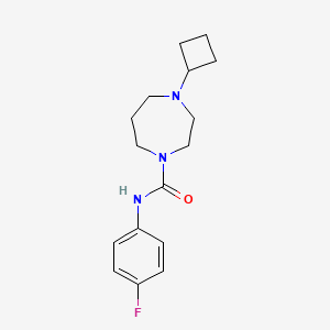molecular formula C16H22FN3O B2958757 4-cyclobutyl-N-(4-fluorophenyl)-1,4-diazepane-1-carboxamide CAS No. 2176070-05-4