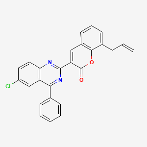 molecular formula C26H17ClN2O2 B2958761 3-(6-氯-4-苯基喹唑啉-2-基)-8-(丙-2-烯-1-基)-2H-色满-2-酮 CAS No. 865376-39-2