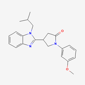 molecular formula C22H25N3O2 B2958769 4-(1-异丁基-1H-苯并[d]咪唑-2-基)-1-(3-甲氧基苯基)吡咯烷-2-酮 CAS No. 579439-60-4