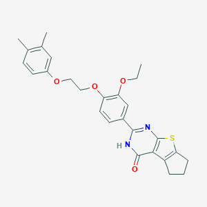 10-[4-[2-(3,4-Dimethylphenoxy)ethoxy]-3-ethoxyphenyl]-7-thia-9,11-diazatricyclo[6.4.0.02,6]dodeca-1(8),2(6),9-trien-12-one