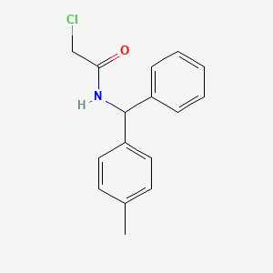 molecular formula C16H16ClNO B2958774 2-chloro-N-[(4-methylphenyl)(phenyl)methyl]acetamide CAS No. 543694-41-3