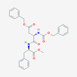 Benzyl (3S)-3-{[(benzyloxy)carbonyl]amino}-3-{[(2R)-1-methoxy-1-oxo-3-phenylpropan-2-yl]carbamoyl}propanoate