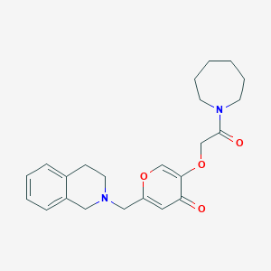 5-[2-(azepan-1-yl)-2-oxoethoxy]-2-(3,4-dihydro-1H-isoquinolin-2-ylmethyl)pyran-4-one