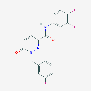 molecular formula C18H12F3N3O2 B2958797 N-(3,4-difluorophenyl)-1-(3-fluorobenzyl)-6-oxo-1,6-dihydropyridazine-3-carboxamide CAS No. 1040663-55-5