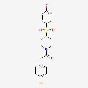 2-(4-Bromophenyl)-1-(4-((4-fluorophenyl)sulfonyl)piperidin-1-yl)ethanone