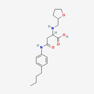 molecular formula C19H28N2O4 B2958806 4-(4-Butylanilino)-4-oxo-2-(oxolan-2-ylmethylamino)butanoic acid CAS No. 1026765-91-2
