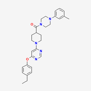 (1-(6-(4-Ethylphenoxy)pyrimidin-4-yl)piperidin-4-yl)(4-(m-tolyl)piperazin-1-yl)methanone