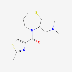 (3-((Dimethylamino)methyl)-1,4-thiazepan-4-yl)(2-methylthiazol-4-yl)methanone