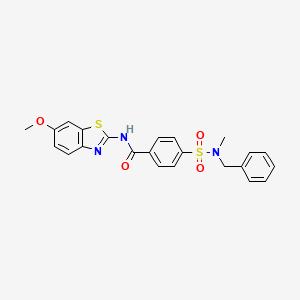 4-[benzyl(methyl)sulfamoyl]-N-(6-methoxy-1,3-benzothiazol-2-yl)benzamide