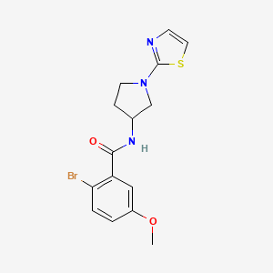 2-bromo-5-methoxy-N-(1-(thiazol-2-yl)pyrrolidin-3-yl)benzamide